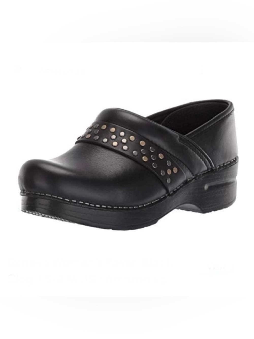 Dansko Studded Leather Pavan Clog Mules Shoes Size 36